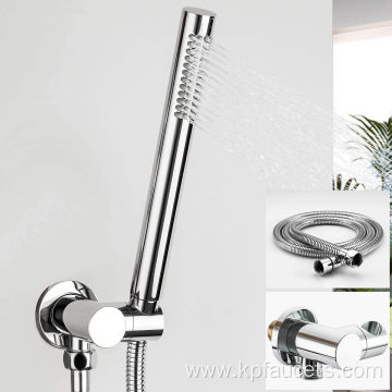 Round Chrome Brass Rain Concealed Shower Set